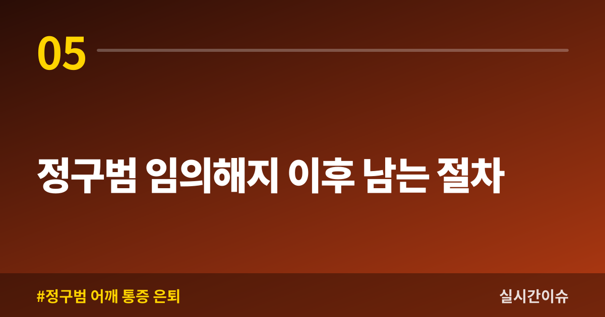 정구범 임의해지 이후 남는 절차