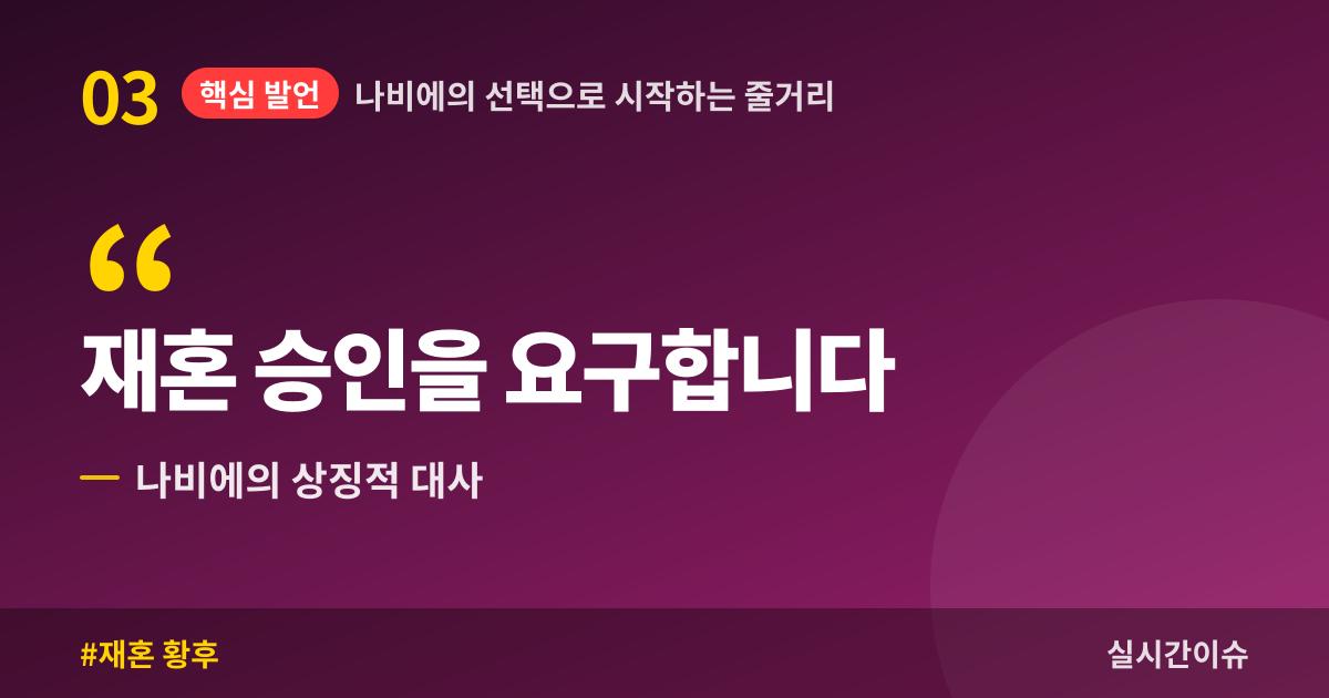 나비에의 선택으로 시작하는 줄거리