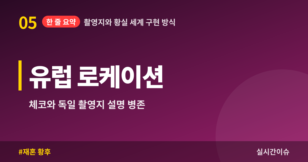 촬영지와 황실 세계 구현 방식
