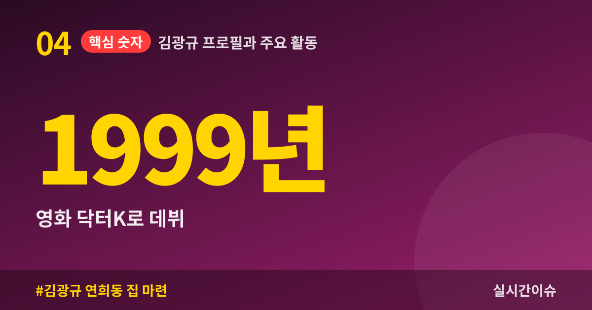 김광규 프로필과 주요 활동